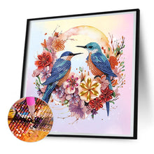 Load image into Gallery viewer, Diamond Painting - Full Round - Blue bird (30*30CM)