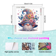 Load image into Gallery viewer, Diamond Painting - Partial Special Shaped - Flower cluster gnome (30*30CM)