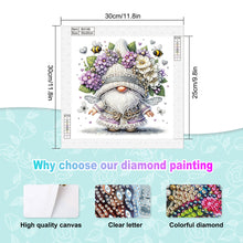 Load image into Gallery viewer, Diamond Painting - Partial Special Shaped - Flower cluster gnome (30*30CM)