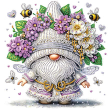 Load image into Gallery viewer, Diamond Painting - Partial Special Shaped - Flower cluster gnome (30*30CM)