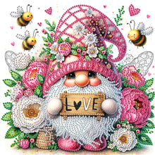 Load image into Gallery viewer, Diamond Painting - Partial Special Shaped - Flower cluster gnome (30*30CM)