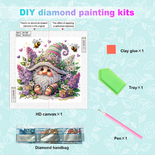 Load image into Gallery viewer, Diamond Painting - Partial Special Shaped - Flower cluster gnome (30*30CM)