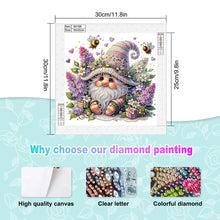 Load image into Gallery viewer, Diamond Painting - Partial Special Shaped - Flower cluster gnome (30*30CM)