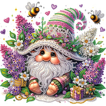 Load image into Gallery viewer, Diamond Painting - Partial Special Shaped - Flower cluster gnome (30*30CM)