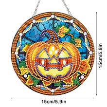 Load image into Gallery viewer, Halloween Special Shape Pumpkin Diamond Painting Hanging Pendant for Wall Window