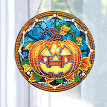 Load image into Gallery viewer, Halloween Special Shape Pumpkin Diamond Painting Hanging Pendant for Wall Window