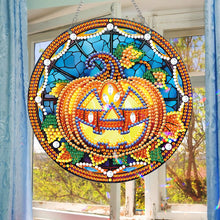 Load image into Gallery viewer, Halloween Special Shape Pumpkin Diamond Painting Hanging Pendant for Wall Window