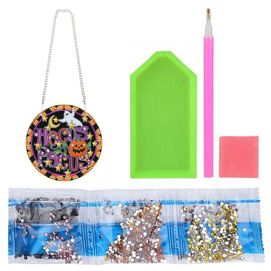 Halloween Special Shape Pumpkin Diamond Painting Hanging Pendant for Wall Window