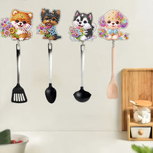 Load image into Gallery viewer, 6Pcs Acrylic Puppy DIY Diamond Painting Art Hooks Cute Dogs for Beginners Adults
