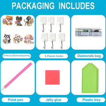 Load image into Gallery viewer, 6Pcs Acrylic Puppy DIY Diamond Painting Art Hooks Cute Dogs for Beginners Adults