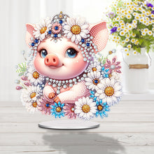 Load image into Gallery viewer, Acrylic Daisy Pig Diamond Painting Desktop Ornaments for Bedroom Table Decor