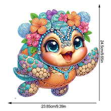 Load image into Gallery viewer, Acrylic Hibiscus Turtle Diamond Painting Desktop Ornaments Bedroom Table Decor