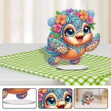 Load image into Gallery viewer, Acrylic Hibiscus Turtle Diamond Painting Desktop Ornaments Bedroom Table Decor