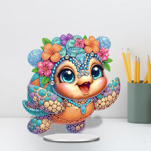 Load image into Gallery viewer, Acrylic Hibiscus Turtle Diamond Painting Desktop Ornaments Bedroom Table Decor