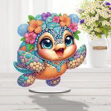 Load image into Gallery viewer, Acrylic Hibiscus Turtle Diamond Painting Desktop Ornaments Bedroom Table Decor