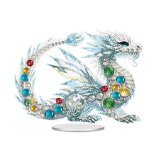 Load image into Gallery viewer, Acrylic Silver Gem Dragon Diamond Painting Desktop Ornaments Bedroom Table Decor