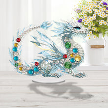 Load image into Gallery viewer, Acrylic Silver Gem Dragon Diamond Painting Desktop Ornaments Bedroom Table Decor
