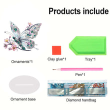 Load image into Gallery viewer, Acrylic Gem Butterfly Diamond Painting Desktop Ornaments Bedroom Table Decor
