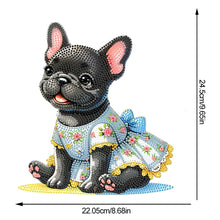 Load image into Gallery viewer, Acrylic Bulldog in Dress Diamond Painting Desktop Ornaments Bedroom Table Decor