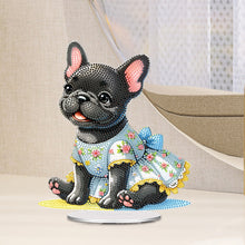 Load image into Gallery viewer, Acrylic Bulldog in Dress Diamond Painting Desktop Ornaments Bedroom Table Decor