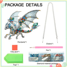 Load image into Gallery viewer, Acrylic Special Shape Gemstone Flying Dragon Diamond Painting Hanging Pendant