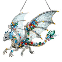 Load image into Gallery viewer, Acrylic Special Shape Gemstone Flying Dragon Diamond Painting Hanging Pendant