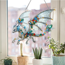 Load image into Gallery viewer, Acrylic Special Shape Gemstone Flying Dragon Diamond Painting Hanging Pendant