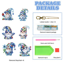 Load image into Gallery viewer, 6Pcs Double Sided Cartoon Diamond Painting Art Keychain Pendant DIY Crafts Decor