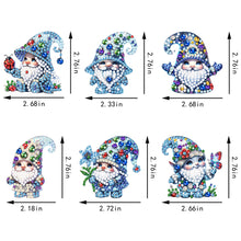 Load image into Gallery viewer, 6Pcs Double Sided Cartoon Diamond Painting Art Keychain Pendant DIY Crafts Decor