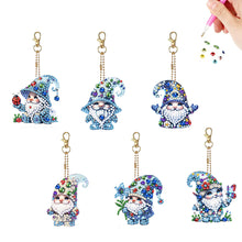 Load image into Gallery viewer, 6Pcs Double Sided Cartoon Diamond Painting Art Keychain Pendant DIY Crafts Decor