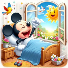 Load image into Gallery viewer, Diamond Painting - Full Round - Mickey just got up (30*30CM)