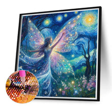 Load image into Gallery viewer, Diamond Painting - Full Round - Butterfly girl and starry sky (40*40CM)