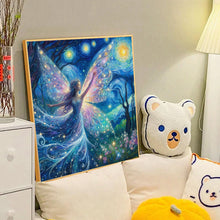 Load image into Gallery viewer, Diamond Painting - Full Round - Butterfly girl and starry sky (40*40CM)