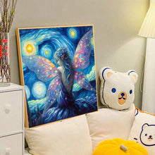 Load image into Gallery viewer, Diamond Painting - Full Round - Butterfly girl and starry sky (40*40CM)