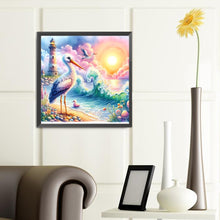 Load image into Gallery viewer, Diamond Painting - Full Round - Egrets at sunset by the seaside (40*40CM)