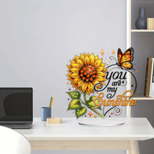 Load image into Gallery viewer, Special Shape Sunflower Butterfly Desktop Diamond Art Kits for Home Office Decor