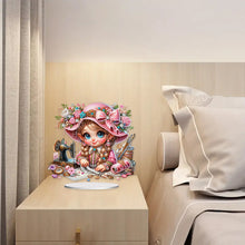Load image into Gallery viewer, PVC Special Shaped Sewing Machine Girl Desktop Diamond Art Kits Bedroom Decor