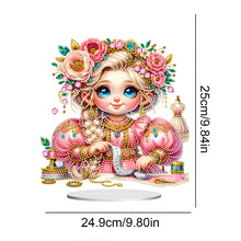 Load image into Gallery viewer, PVC Special Shaped Sewing Machine Girl Desktop Diamond Art Kits Bedroom Decor