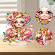 Load image into Gallery viewer, PVC Special Shaped Sewing Machine Girl Desktop Diamond Art Kits Bedroom Decor