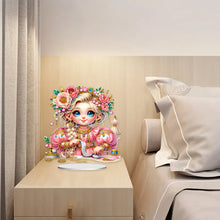 Load image into Gallery viewer, PVC Special Shaped Sewing Machine Girl Desktop Diamond Art Kits Bedroom Decor