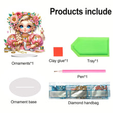 Load image into Gallery viewer, PVC Special Shaped Sewing Machine Girl Desktop Diamond Art Kits Bedroom Decor
