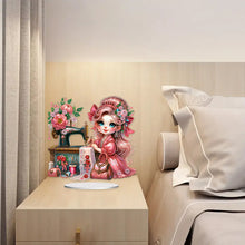 Load image into Gallery viewer, PVC Special Shaped Sewing Machine Girl Desktop Diamond Art Kits Bedroom Decor
