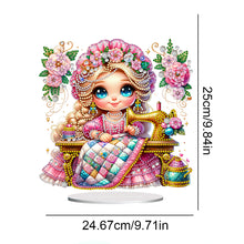 Load image into Gallery viewer, PVC Special Shaped Sewing Machine Girl Desktop Diamond Art Kits Bedroom Decor