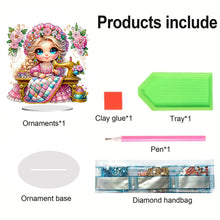 Load image into Gallery viewer, PVC Special Shaped Sewing Machine Girl Desktop Diamond Art Kits Bedroom Decor