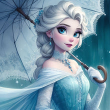Load image into Gallery viewer, AB Diamond Painting - Full Round - Elsa holding an umbrella (40*40CM)