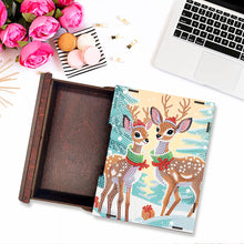 Load image into Gallery viewer, Wooden Christmas Theme Diamond Jewelry Case Mosaic Craft Set for Rings Bracelets