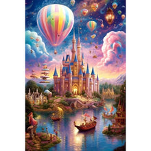 Load image into Gallery viewer, AB Diamond Painting - Full Round - Castle by the lake at dusk (40*60CM)