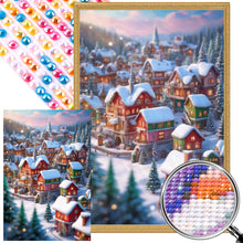 Load image into Gallery viewer, AB Diamond Painting - Full Round - Winter town (40*60CM)