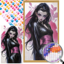 Load image into Gallery viewer, AB Diamond Painting - Full Round - Black-haired girl (40*70CM)