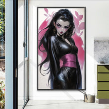 Load image into Gallery viewer, AB Diamond Painting - Full Round - Black-haired girl (40*70CM)